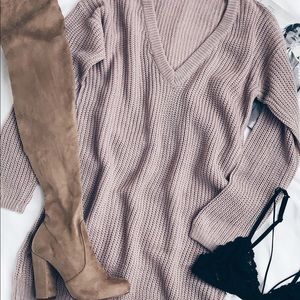 Lulu’s Bringing Sexy Back Sweater Dress